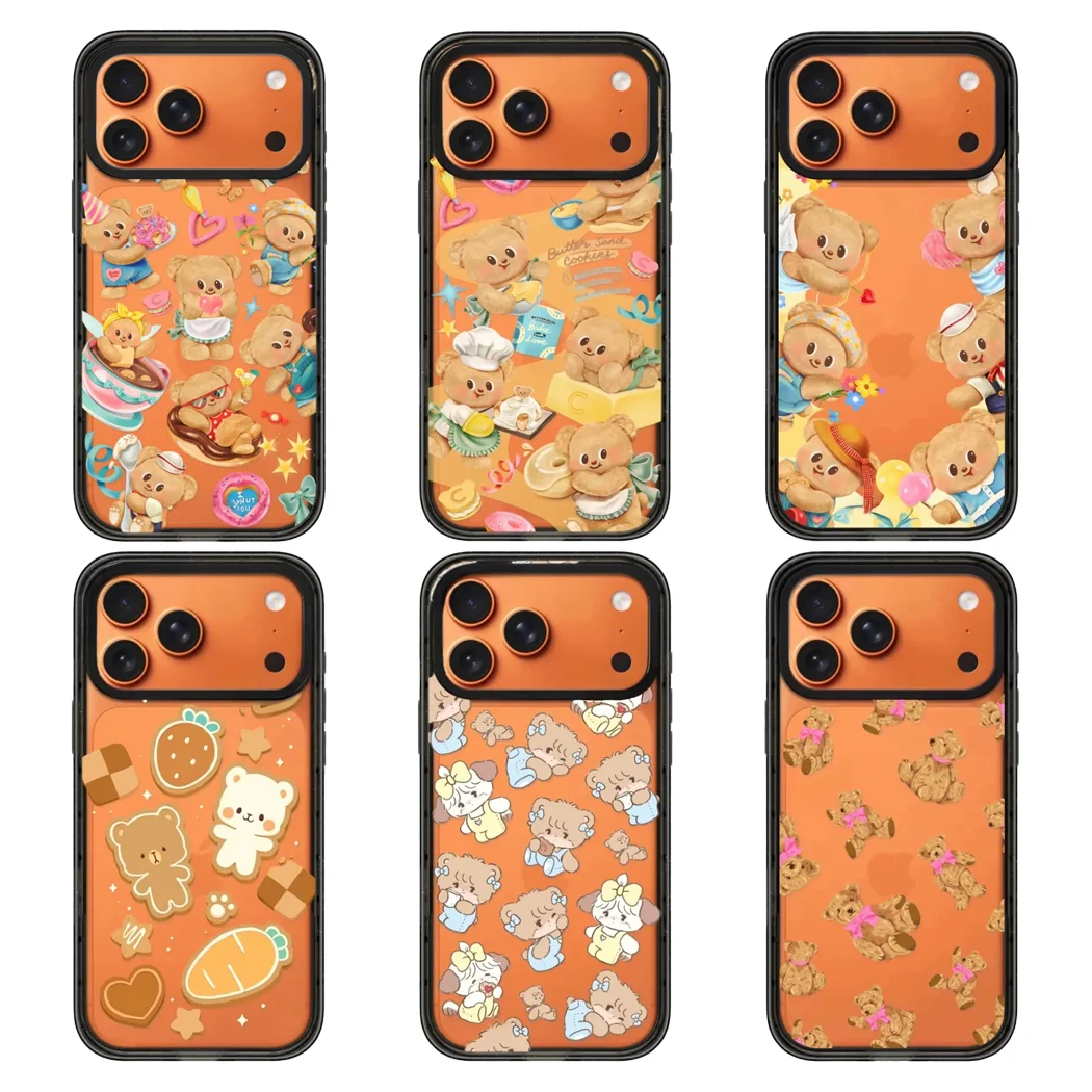 

Carrot Bear 2.0 Acrylic Black Border Phone Cover for IPhone 12 13 14 15 16 17 Pro Max Case for IPhone 17 Air