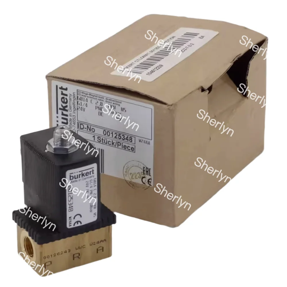 00125348 6014 C Burkert Series G1/4  Brass Solenoid Valve 2.0 Flow Hole 00126138 00126140