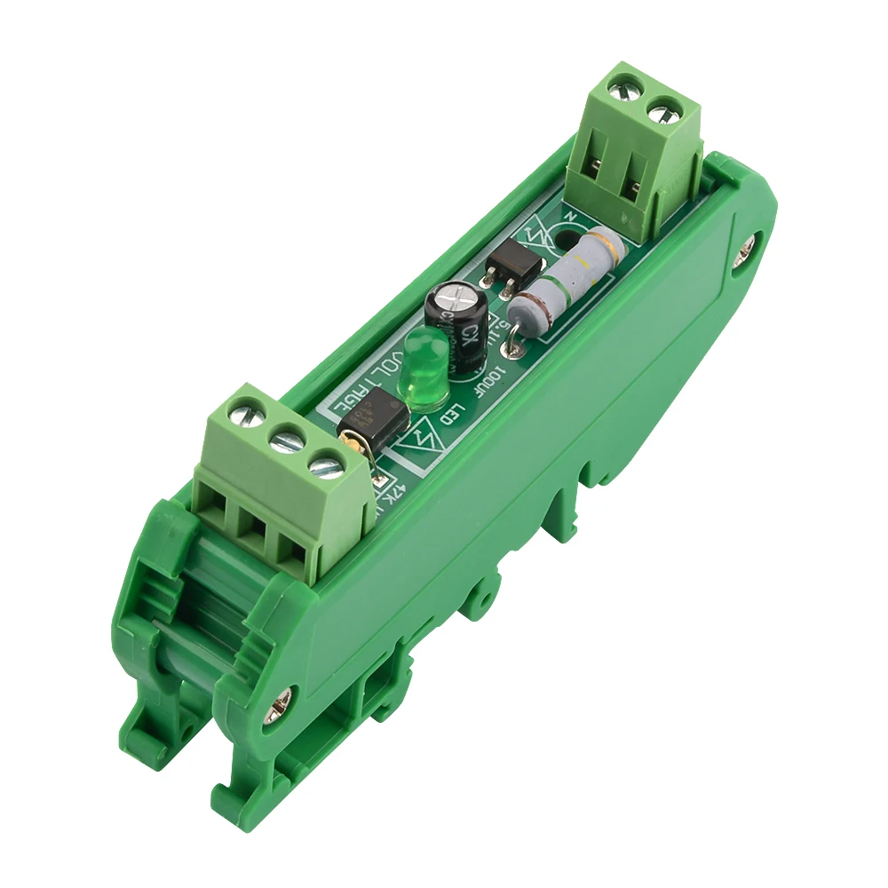 1-Bit AC 220V Optocoupler Isolation Module Voltage Sensing Board Adaptive 3-5V for PLC Isolamento Fotoaccoppiatore With Rail Die