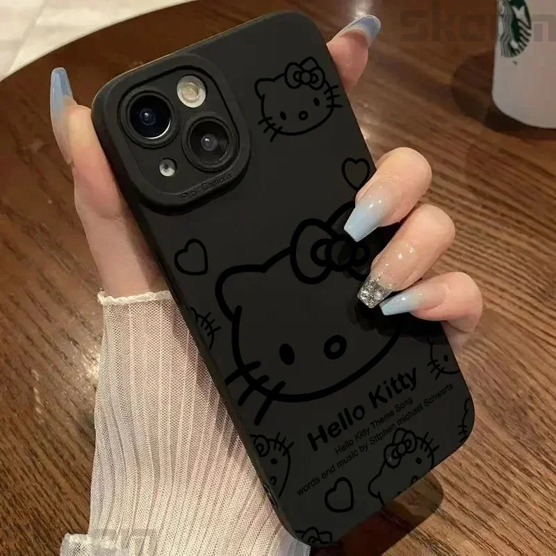 Sanrios Lovely Hello Kitty Phone Case For Xiaomi Mi 14 11 Lite 12T POCO M6 F4 F5 X3 X4 X5 GT 5G Anti Fall Y2K Soft Back Cover