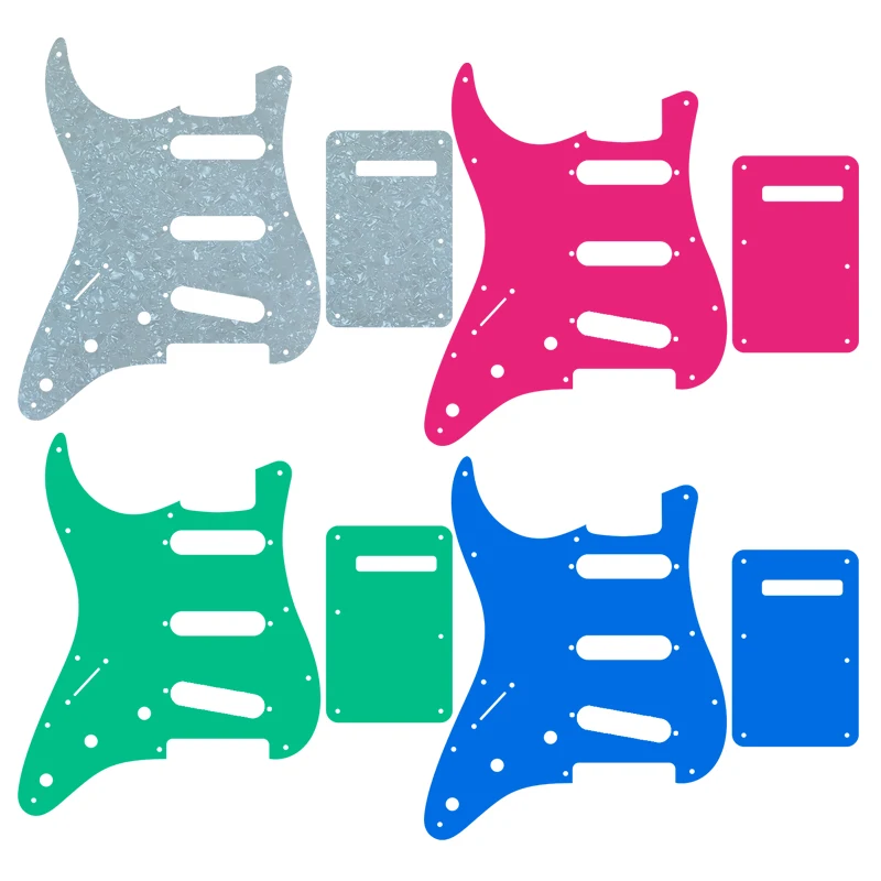 Pleroo Custom Guitar Parts - For Left hand US Anti Pickup Scratch Plate With 11 Srew Hole For SSS Guitar Pickguard & Back Plate