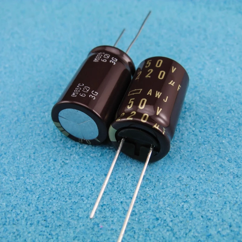 2PCS/LOT 220uF 50V 227 AWJ Aluminum Electrolytic Capacitors for Audio