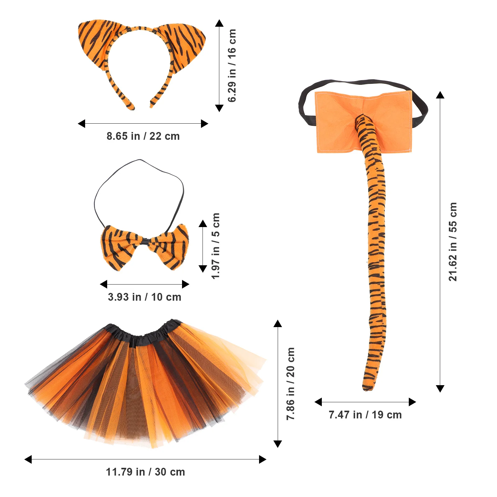 1 Set Tiger-Cosplay-Kostüm-Set, einzigartiges Design, bequem, leicht, für Kinder, Party, Festival, Auftritt, Tier-Requisiten, Zubehör