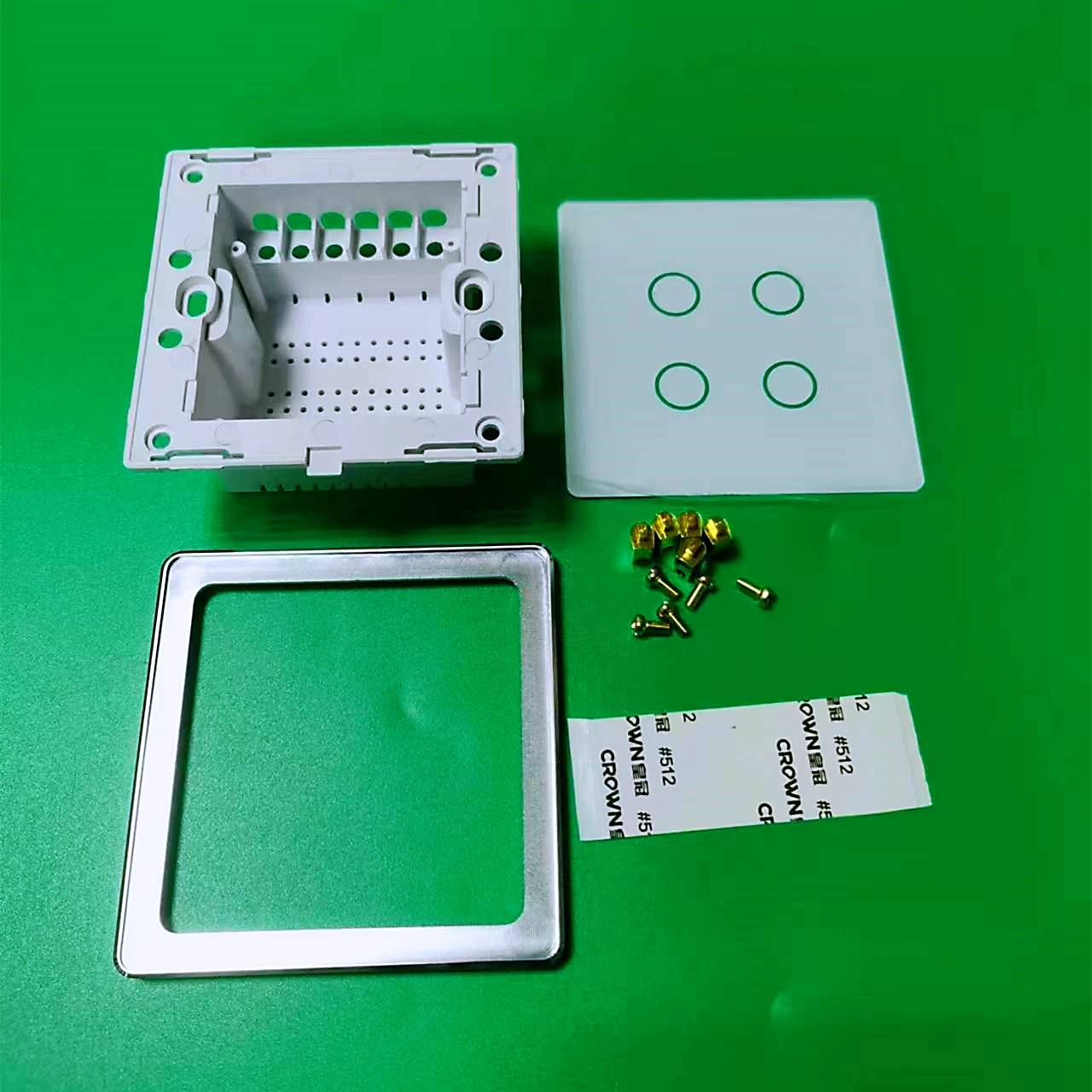 86 Square aluminum alloy frame touch smart home switch housing