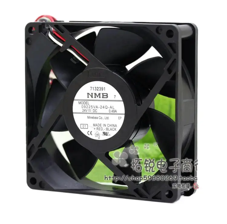 NMB-MAT용 9225 팬 09225VA-24Q-AL 92x92x25mm 24V 0.49A 5600RPM 96CFM 3선 냉각 팬