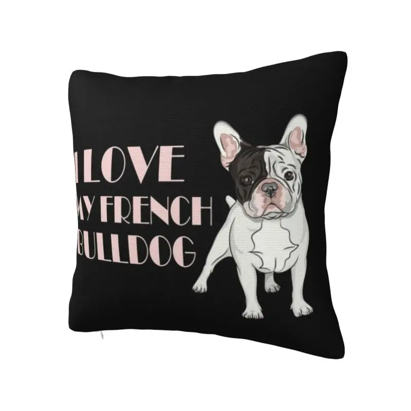 Luxury French Bulldog Cushion Cover Polyester Pet Puppy Dog Animal Frenchie Throw Pillow Case Home Decor