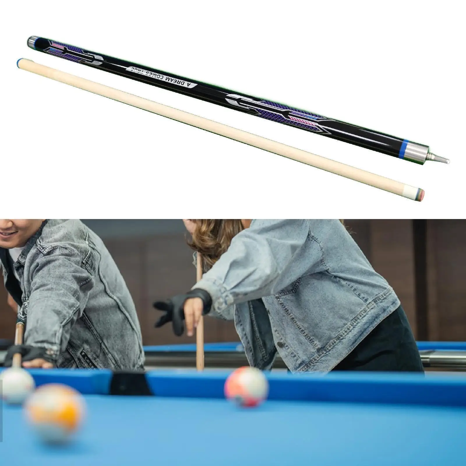 

Pool Cue Stick Lightweight Billiard Rod for Beginners Adults Pool Game
