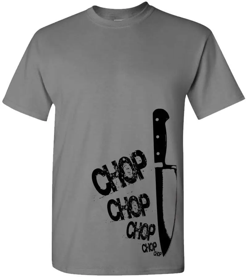 Chefs Knife chop chop - Cook Gourmet Foodie - Mens Cotton T-Shirt