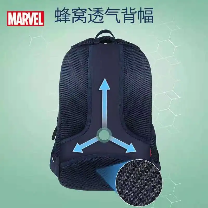 Marvel-Mochilas escolares para niños, grado 3-6, Spiderman, Capitán América, estudiante de primaria media, mochila ortopédica de hombro