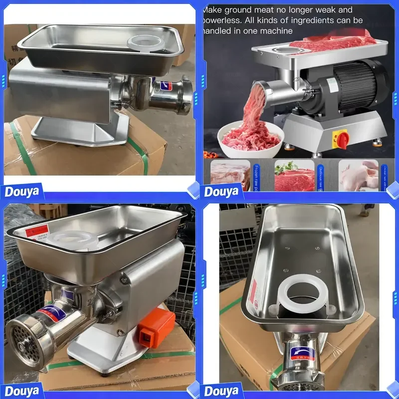 Commercial Restaurant Shopping Mall Stainless Steel Table Meat Grinder Power 1500W