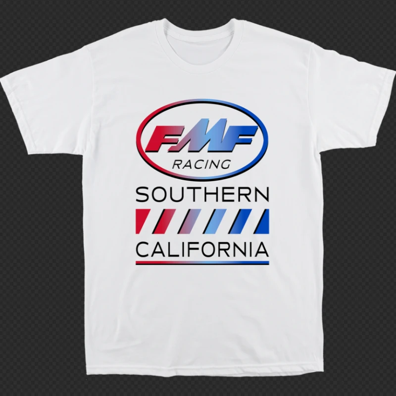 

FMF Short-sleeved motorcycle Racing Competition Collaboration T-shirt Summer New Men's White short-sleeved