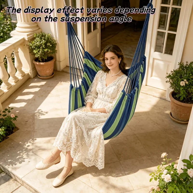 1 Piece Multifunctional Patio Hammock Chair Multiple Sizes Available For Outdoor Wood Patio Park With Instruction Manual