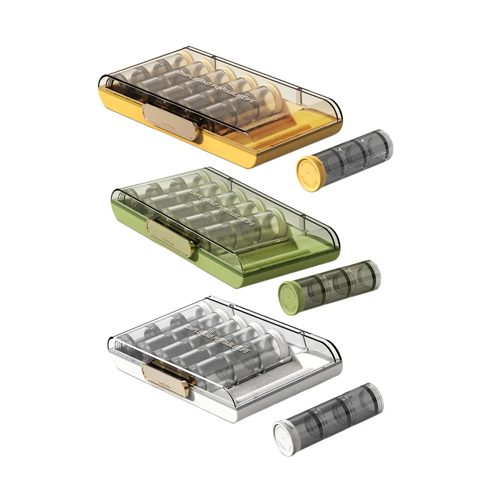 Large Weekly Pillbox 21 Compartments Pill Organizer Travel Size Airtight Buckle Easy Carry Storage