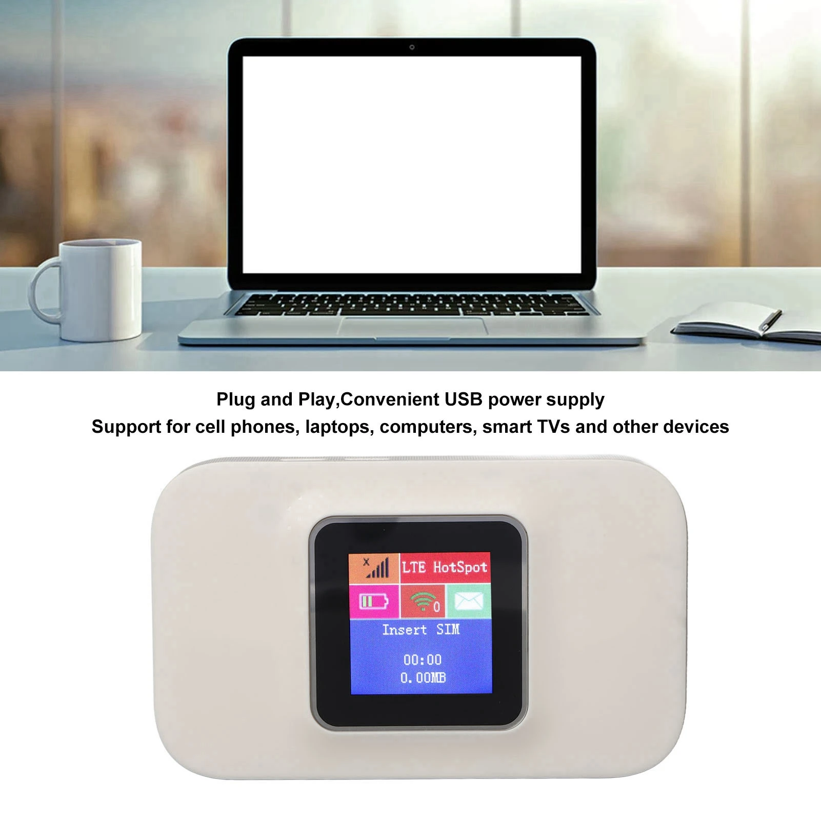 4G WiFi Router  4G WIFI  4G WIFI 300Mbps Plug and Play  Card Slot 4G USB Portable Wifi for Europe Home Business