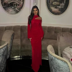 Eightree Sexy Red Mermaid Evening Dress For Party Woman Full Sleeve Elegant Saudi Arabia Formal Occasion Prom Gown New فستان عرس