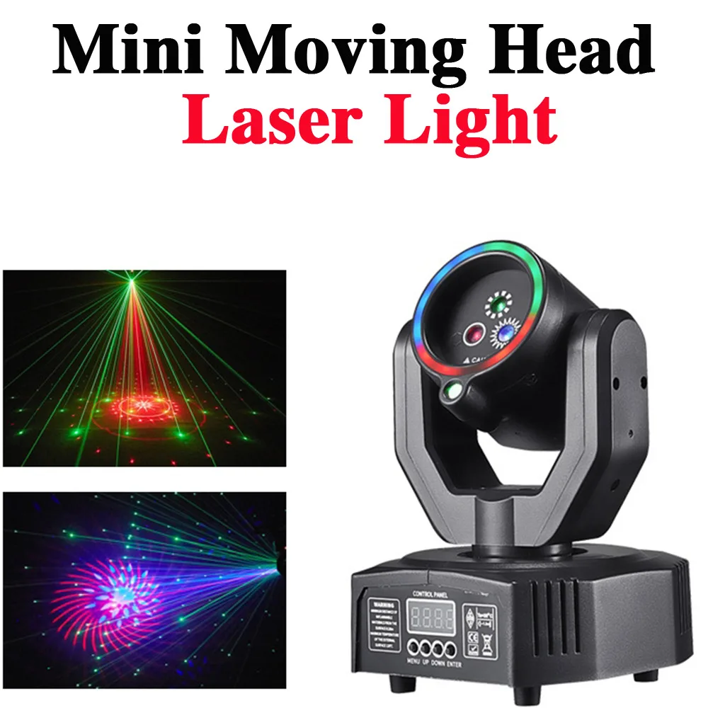 

Mini Moving Lazer Projector RGB Starry LED Moving Head Laser Light Dmx Remote Control Stage Lights Effect For Disco Home Party