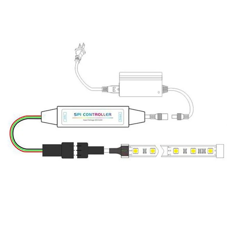 Controlador LED sem fio com controle remoto, Marquee Dimmer, Mini Sinfonia, 2.4G, Full Press, 433 RF, RGB