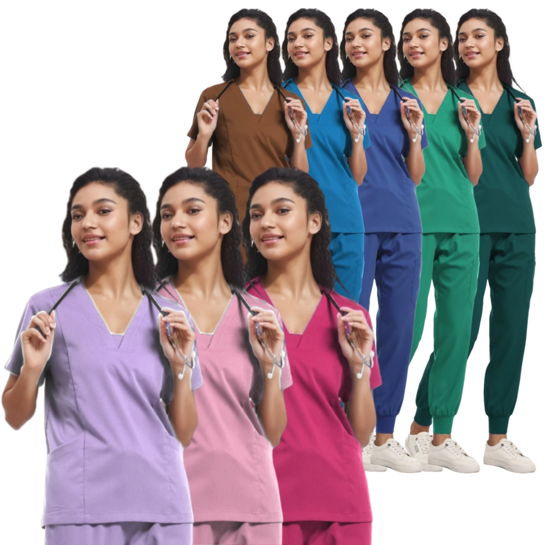 Scrubs Medical Uniform Short Sleeve Tops+Pants Nursing Uniform Women Pet Shop Doctor Hospital Clinic Surgery Workwear Scrub Sets