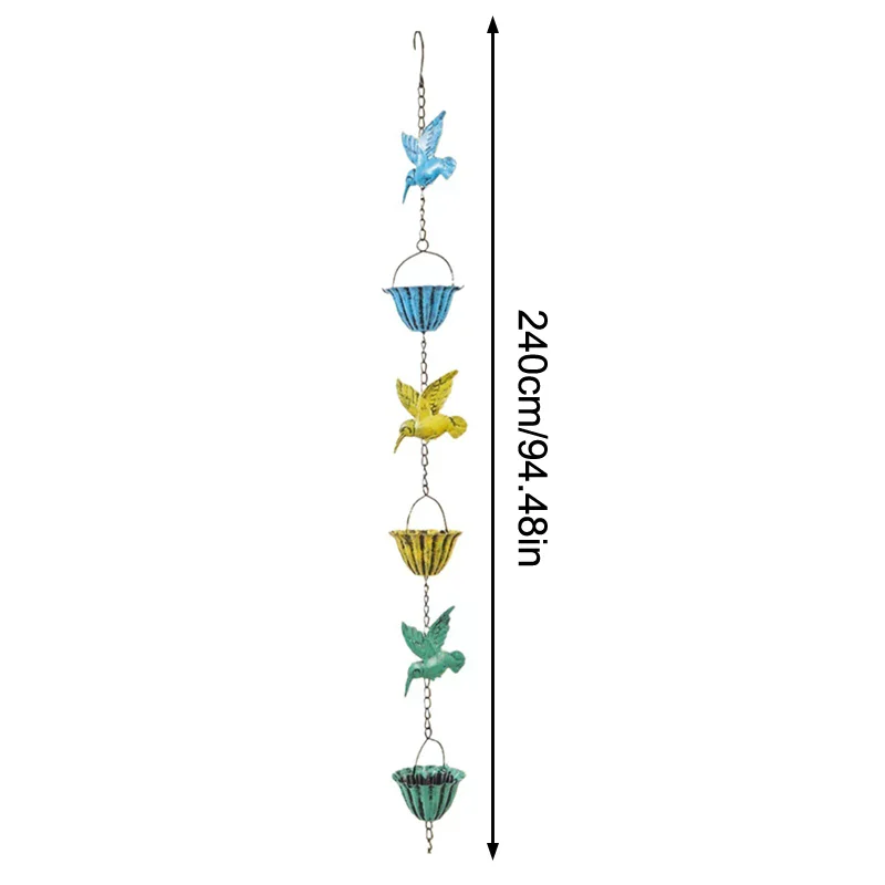 سلسلة المطر، سلاسل المطر للطائر الطنان للخارج، جرس سلسلة المطر المعدنية، سلسلة استبدال ماسورة التصريف المزخرفة