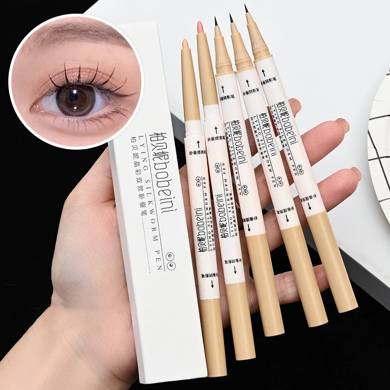 Double Headed Colorful Hightlight Pen Liquid Eyeliner Long Lasting Waterproof Sweatproof Anti Smudge Makeup Tool For Women