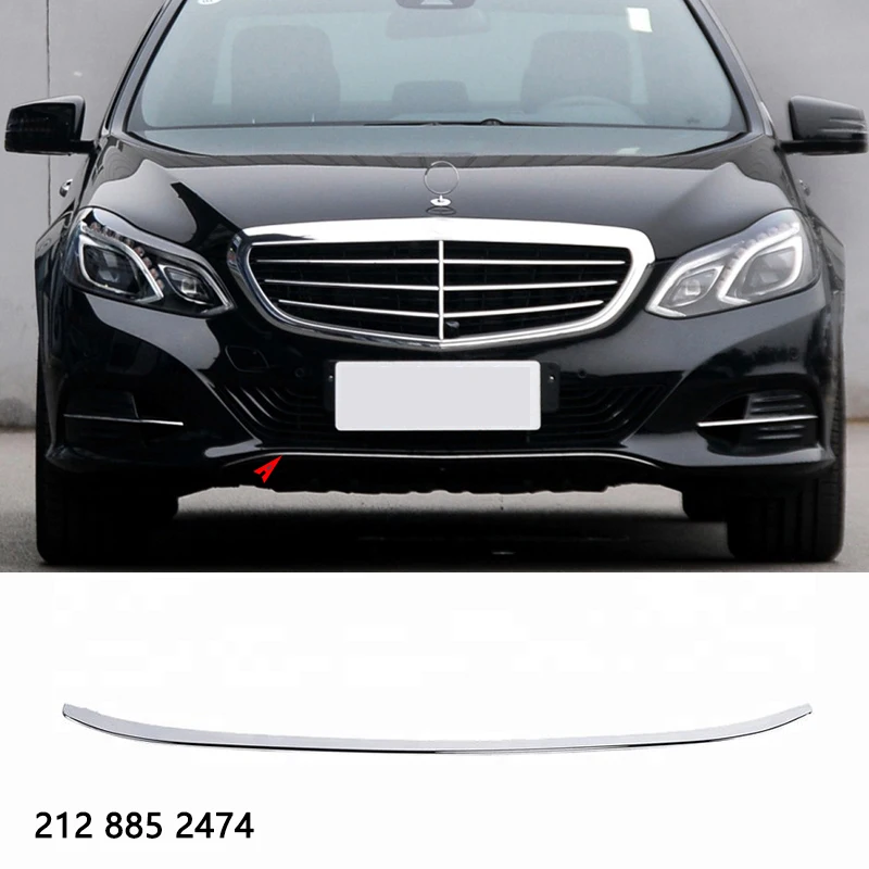 A2128852474 A2128852474 Front Bumper Chrome Trim Chromium Styling Spoiler Diffuser For Mercedes-Benz E Class W212 2014-2015 Year