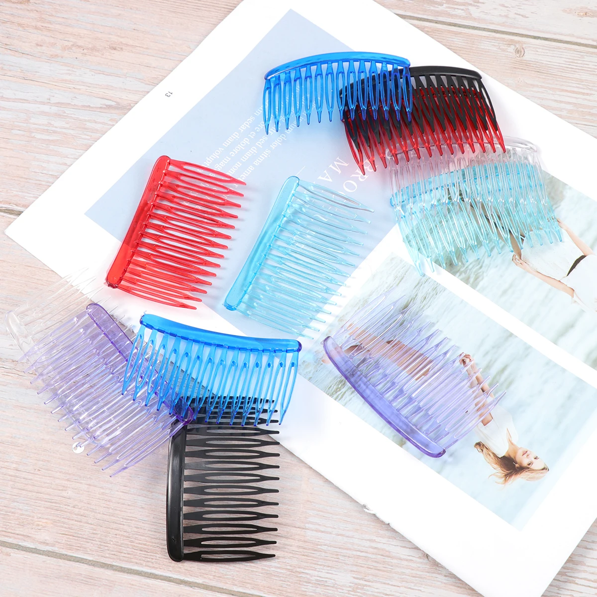 

12 Pcs Hair Comb Side Side Hair Comb Combs Plastic Colorful Girls Accessories Women Child Classic Durable Lightweight