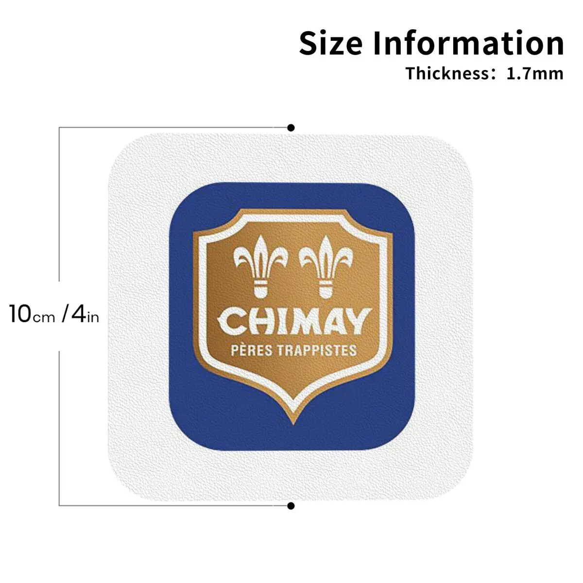 Chimay Logo Coasters PVC Leather Placemats Waterproof Coffee Mats for Home Kitchen Dining Pads Set of 6 - view 6