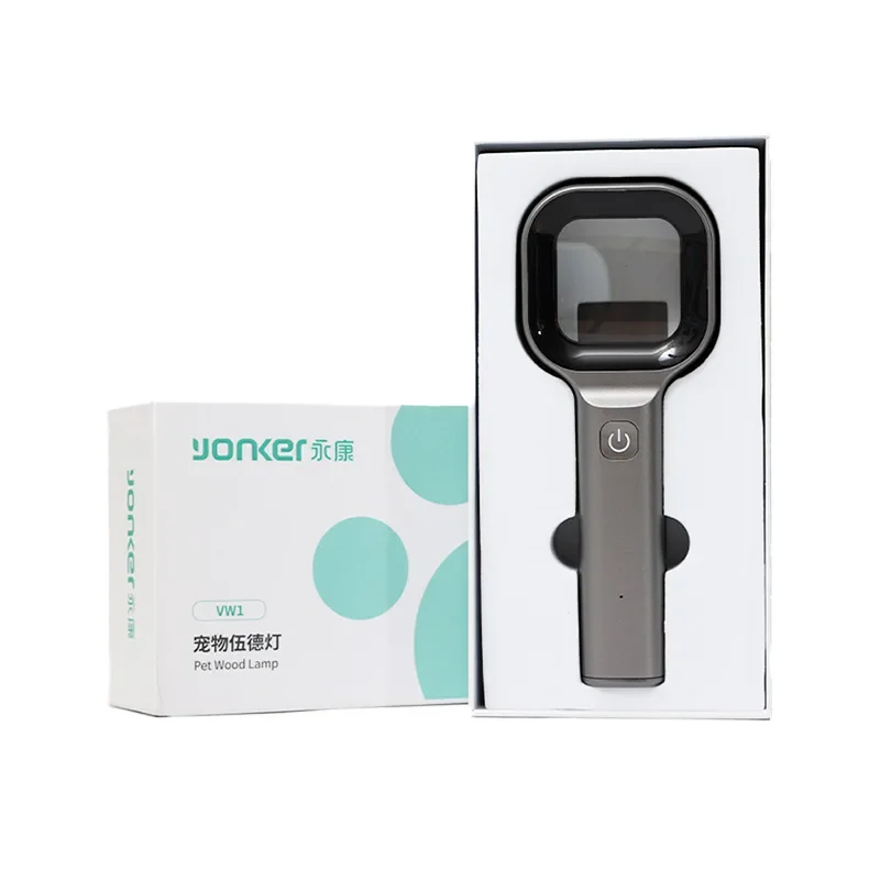 Woods Lamp Professional Handheld Wood's Lamp for Veterinary Dermatological Diagnosis with Magnifier for Pet Skin Examination