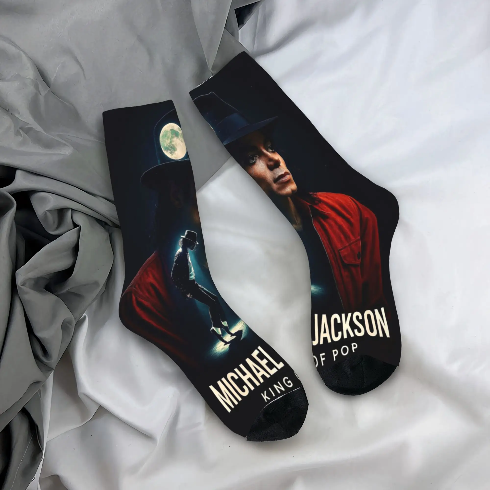 Michaels Jacksons The King of pop Socks for Women Men Merchandise Spring Autumn Winter  Cute Crew Socks Sweat Absorbing