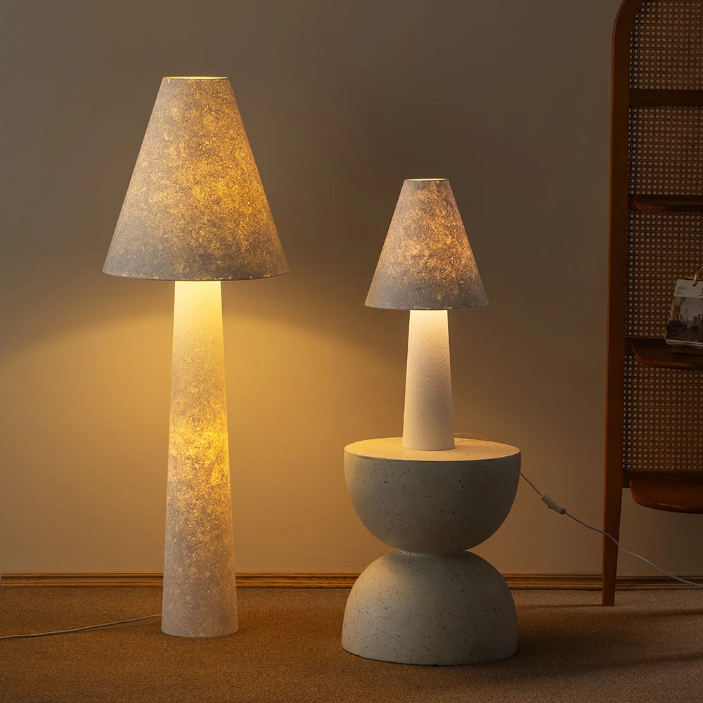 Wholesale Customized Multi Size Retro Ceramic Fabric Attic Living Room Bedroom LED Standing Lamp Floor Lamp