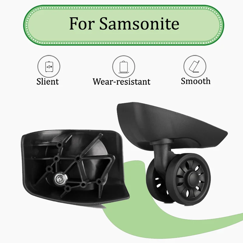 For Samsonite U91 Fully Compatible Trolley Pulley Replacement Kit-2/4Pcs Dual Wheel Material Silent Wheels Free Spare Screwdrive