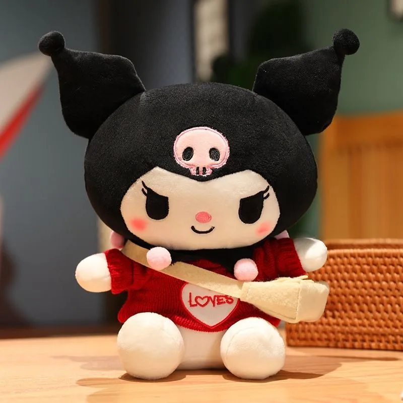 

Sanrio Kuromi Plush Doll Stuffed Toy, Cute Kawaii Anime Character, Soft Pillow for Girls Room Decor Birthday Gift