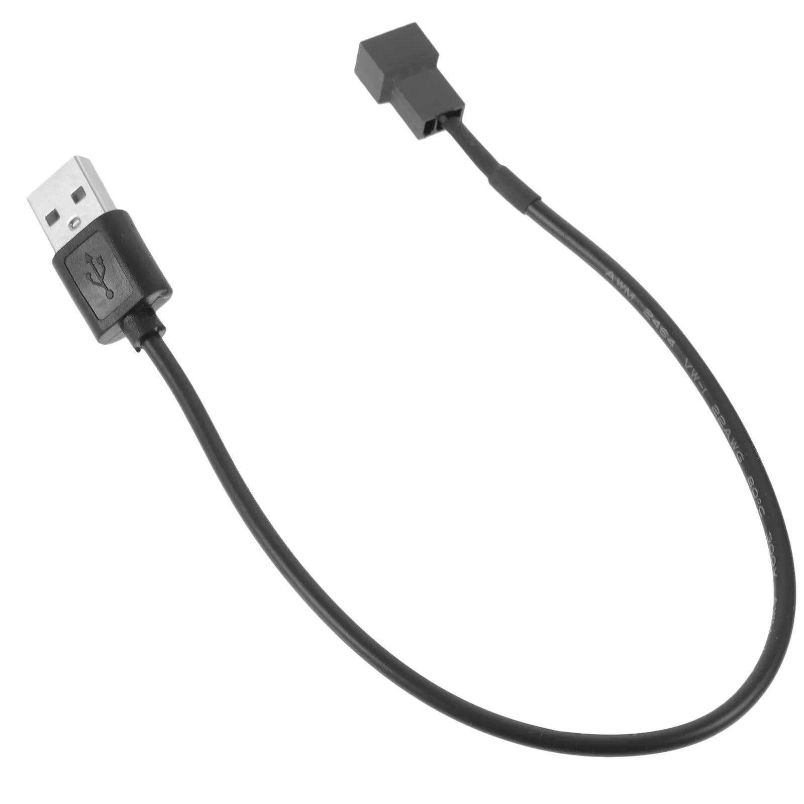 5Pcs USB to 3Pin Fan Cable 5V Pc Case Laptop Desk Cooler Adapter Cord PVC Copper Core Stable Signal Transmission Reliable