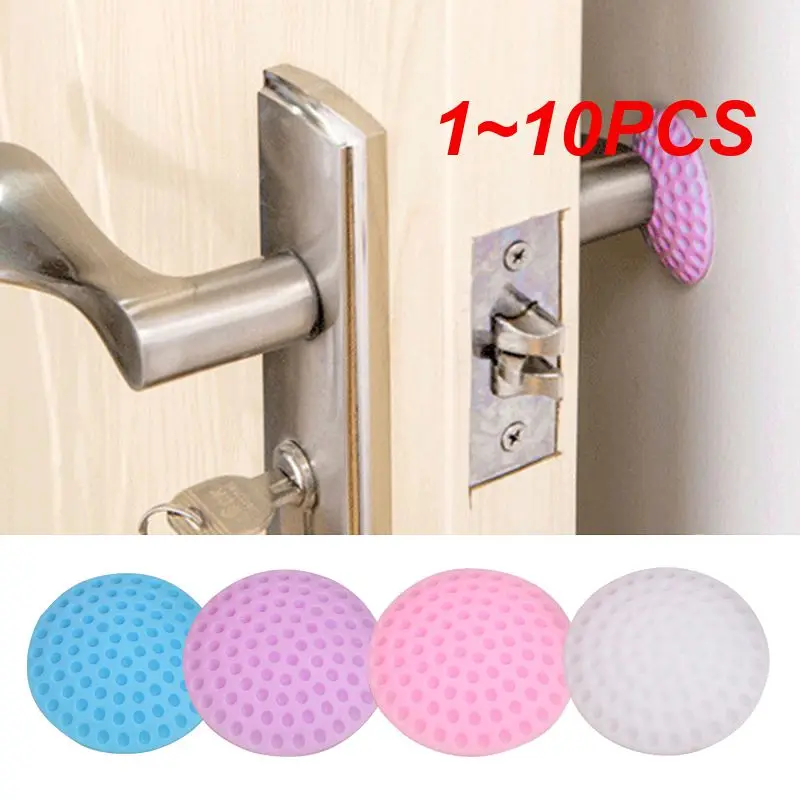 1~10PCS Wall Thickening Mute Door Fenders Golf Styling Rubber Handle Door Lock Protective Pad Protection Home Wall