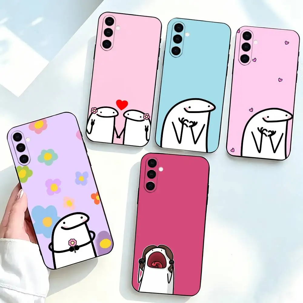 Funda para teléfono Celular Flork-k para Samsung Galaxy A73,A72,A71,A70,A53,A52,A51, funda negra de silicona suave