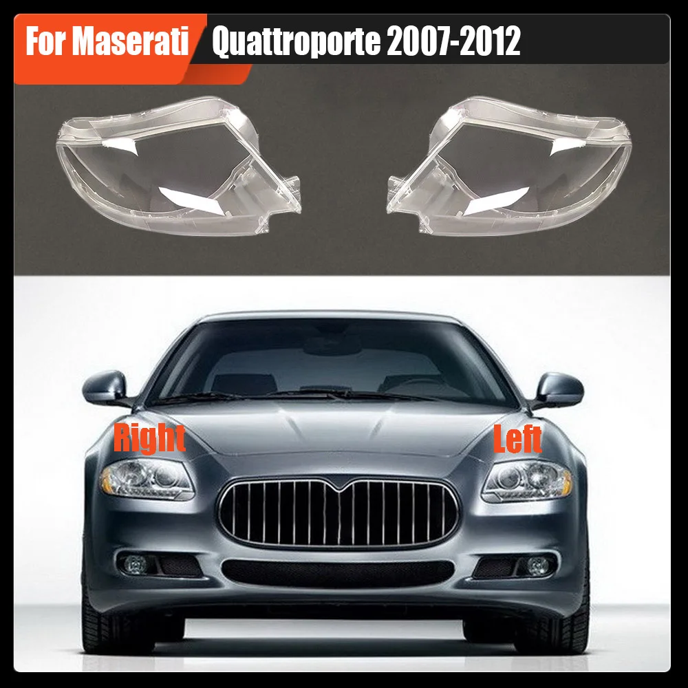 For Maserati Quattroporte 2007-2012 Headlamp CoverTransparent Mask Headlight Shell Lens Plexiglass Replace Original Lampshade