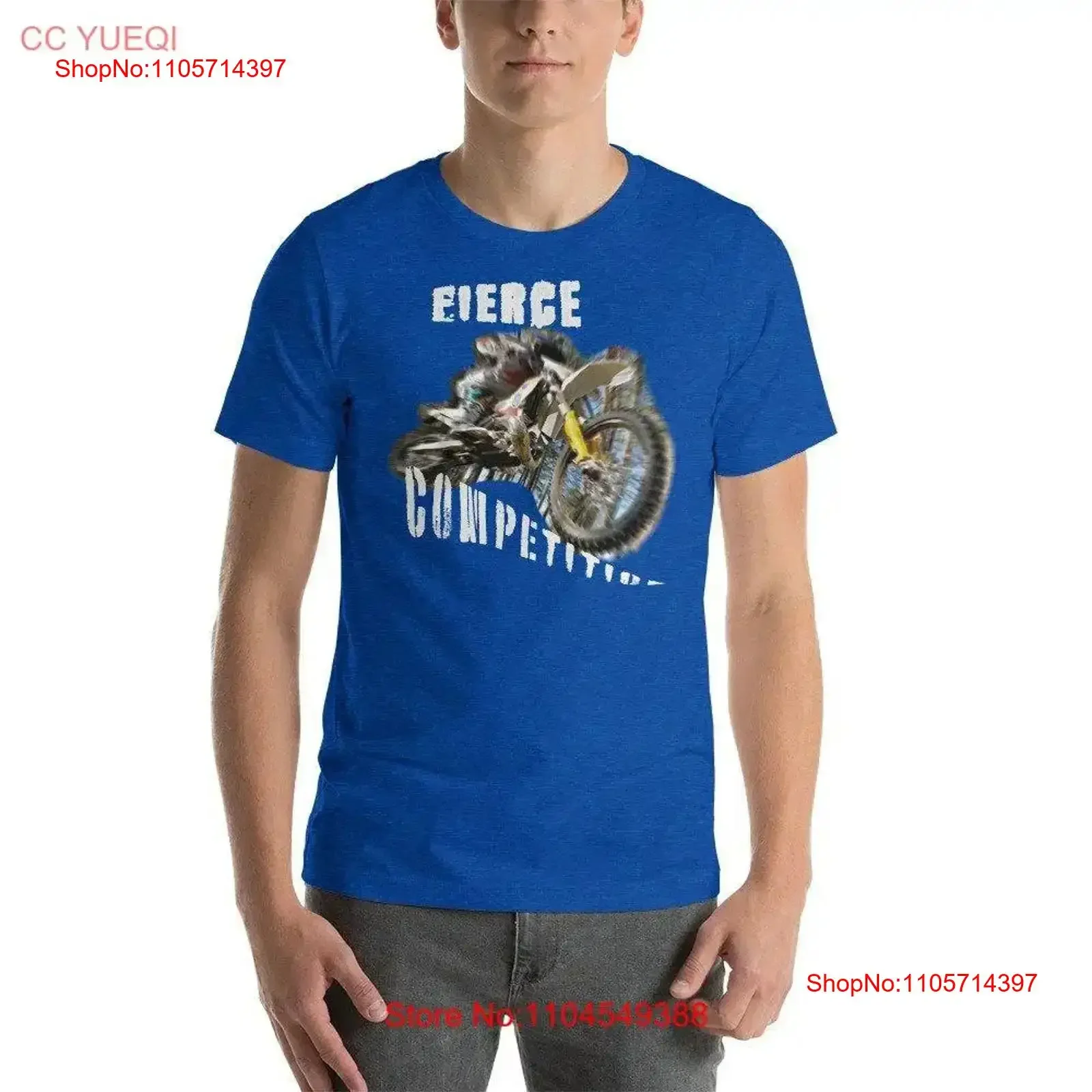 Fierce Competition Motocross T Shirt vintage Washed Soft homme Breathable Comfortable fashion graphic Top For Everyday Wear