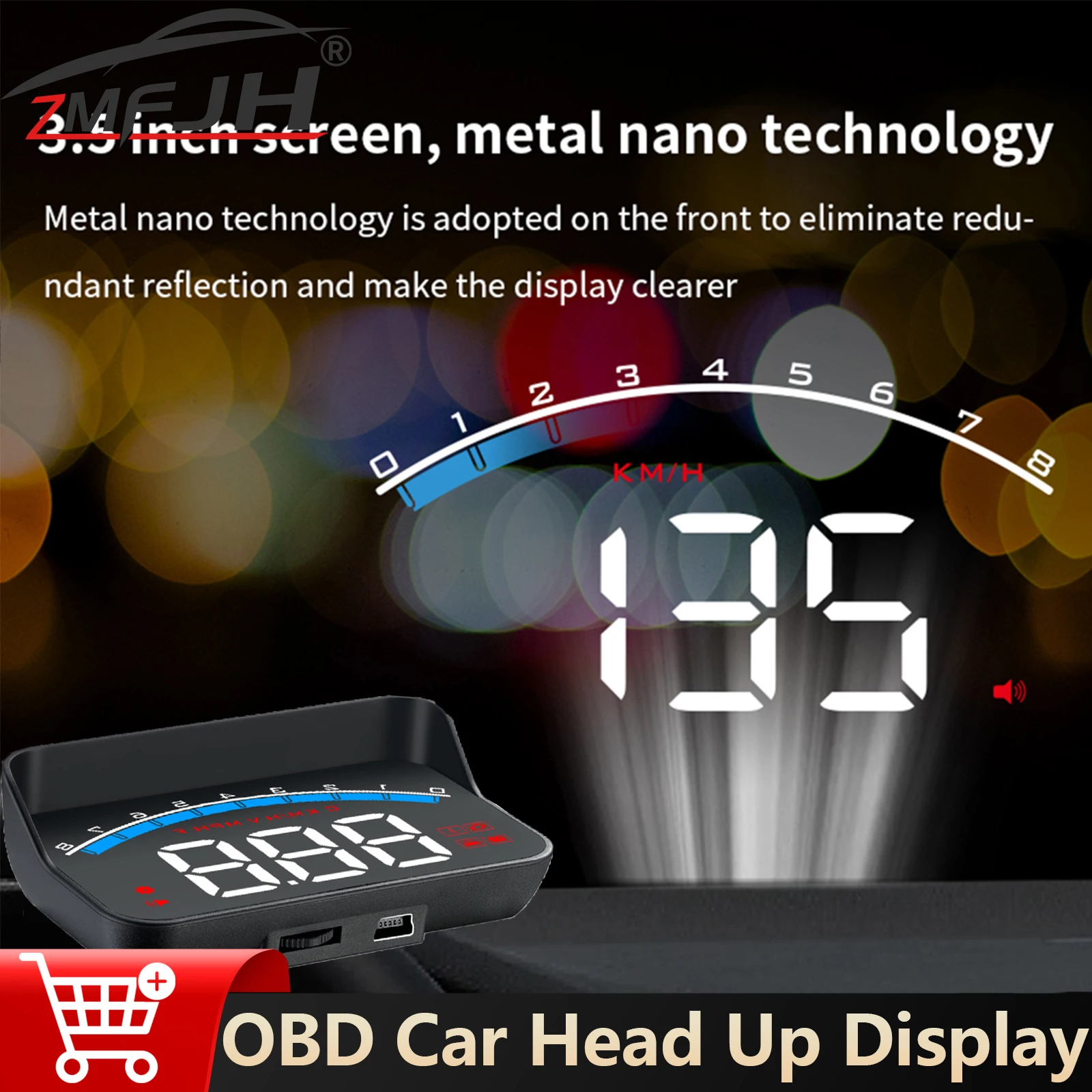 

M6S OBD проекционный дисплей, спидометр, проектор на лобовом стекле, об/мин, температура воды, напряжение, бортовой компьютер, авто электронные аксессуары