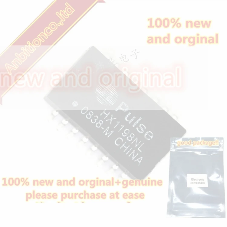 5pcs 100% new and orginal HX1198NL SOP16 10/100BASE-T SINGLE PORT SURFACE MOUNT MAGNETICS in stock connection