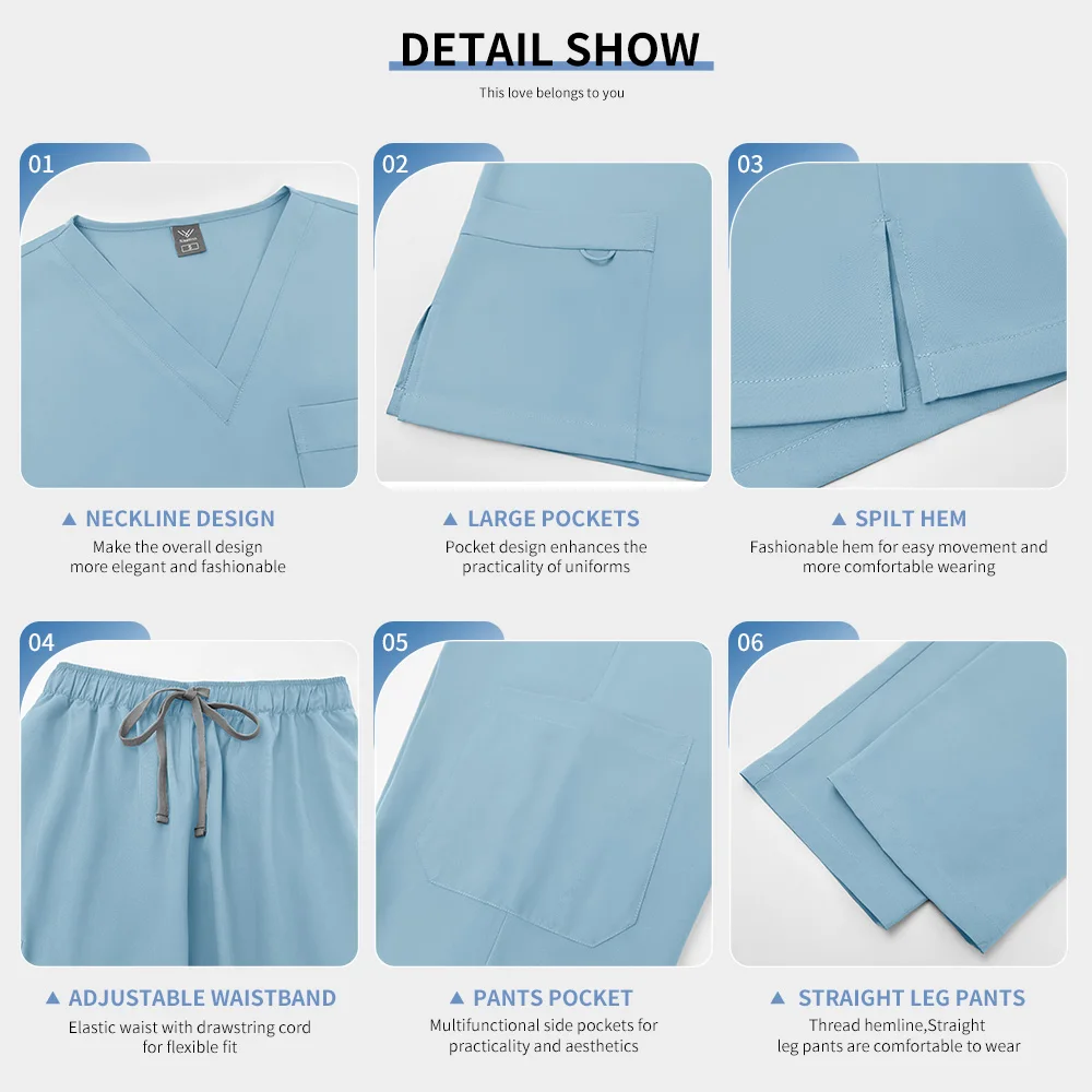 U nisexทันตกรรมทางการแพทย์Workwearแขนสั้นยาพยาบาลเครื่องแบบMulticolorโรงพยาบาลหมอขัดชุดสัตวแพทย์ศัลยกรรมเครื่องแบบ