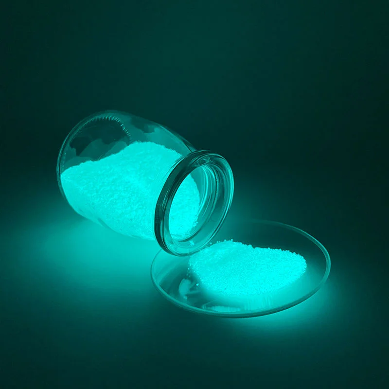 الأخضر الأزرق صديقة للبيئة غير سامة متوهجة في الظلام الصباغ الانارة مسحوق أصباغ لمعدات الصيد اللعب الهدايا
