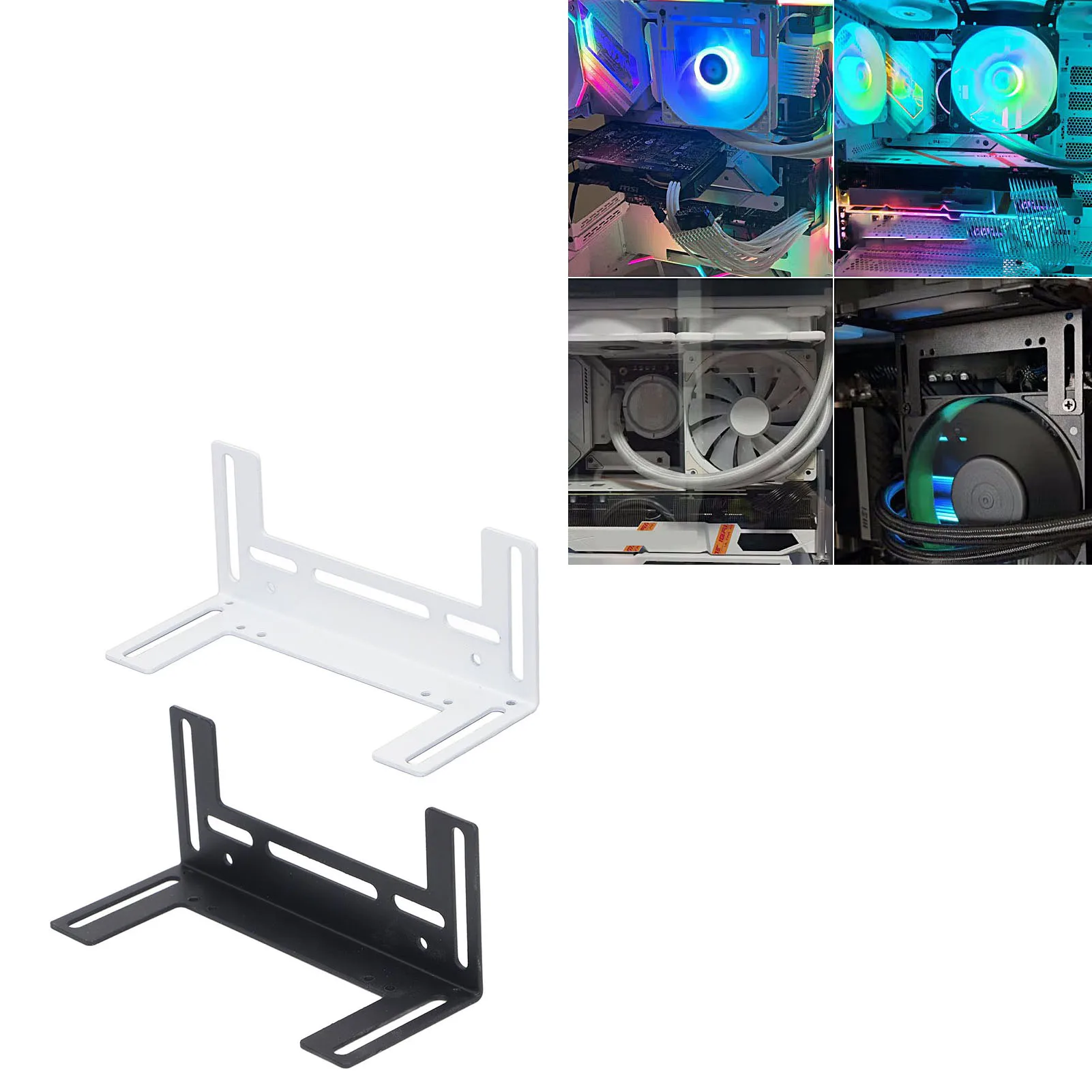 Computer Fan Mount Rack Low Friction Computer Radiator Fan Holder Good Heat Dissipation Stainless Steel Thickened for 8cm Fan