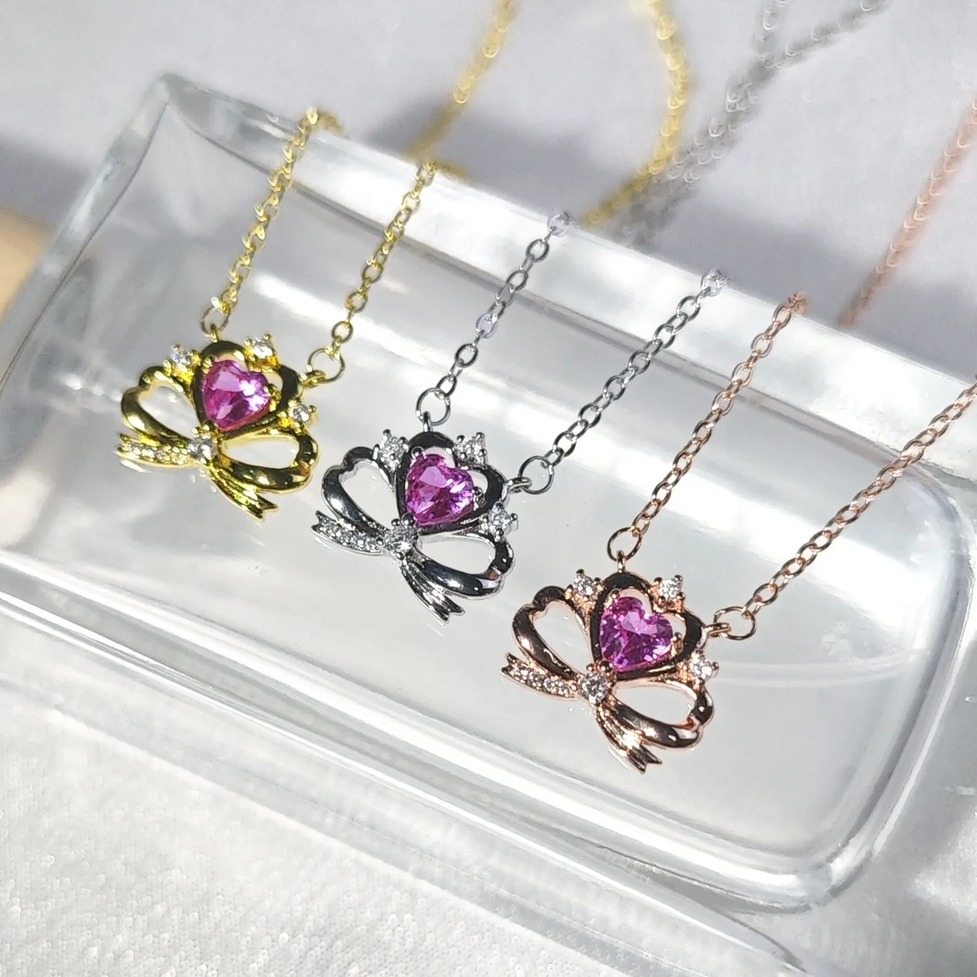 

Аметист Корона Принцесса Любовь Кулон Ожерелье Модный Легкий Роскошный Кулон с Аксессуарами