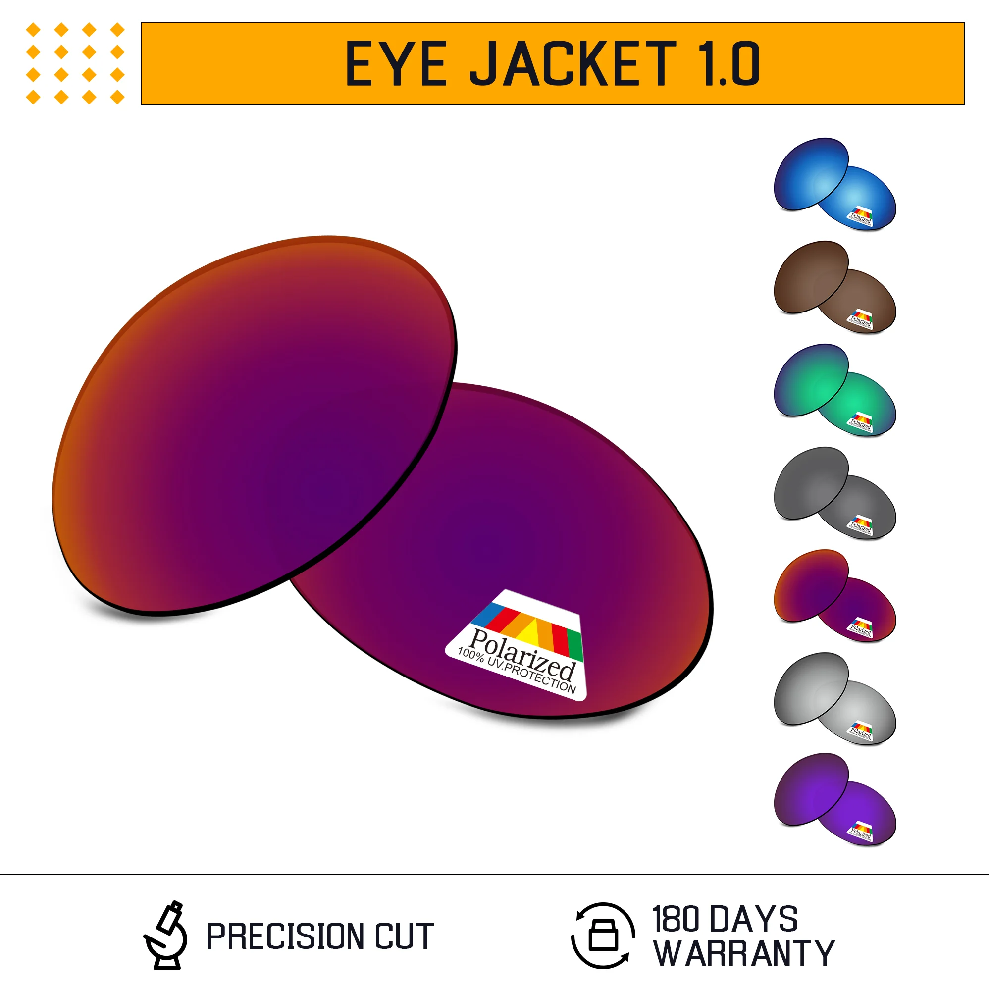 Rarayvix Polarized Replacement Lenses UV400 Protective for Oakley Eye Jacket 1.0 Sunglasses