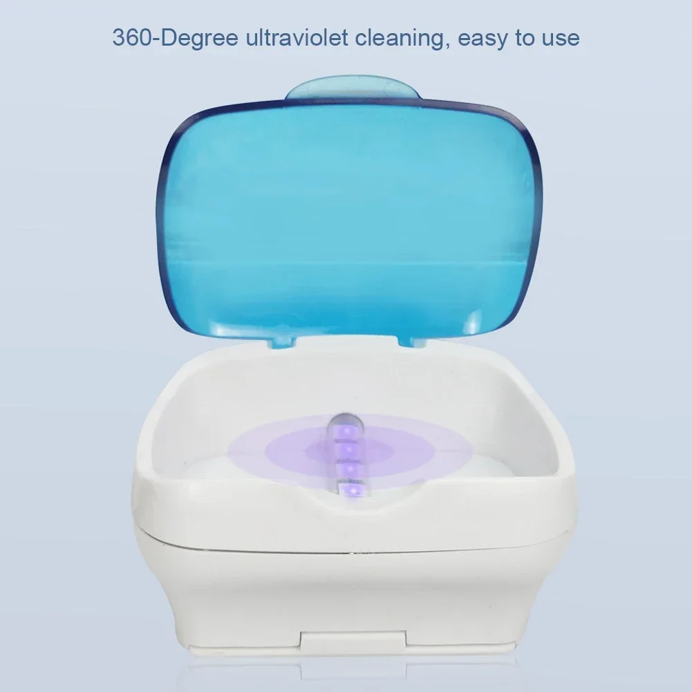 Portable Braces Sterilizer Box Orthodontic Retainer UV Box Fake Teeth UItraviolet Cleaning Box Dental Care Whitening Supply Tool