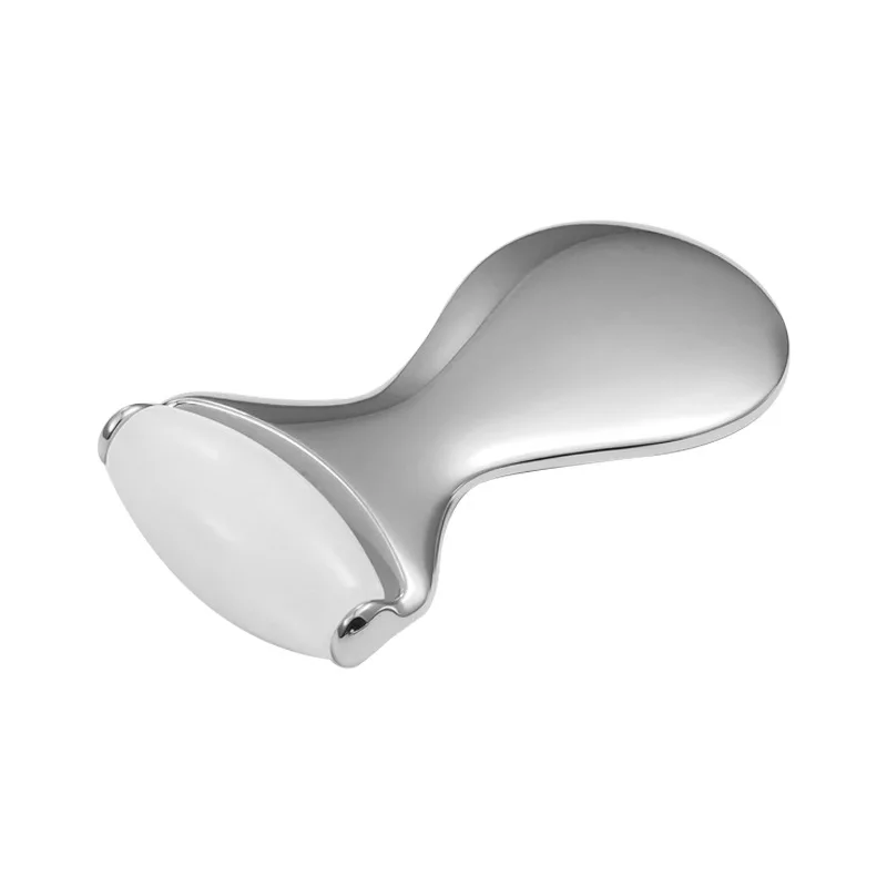 1PC 옥 롤러 마사지 뷰티 완드 화이트 옥 아연 Zlloy 얼굴 특수 얇은 얼굴 롤러 스크래핑 페이스 리프팅 도구