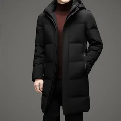 YEAE Men's Winter Down Jacket Designer Clothes Men Men's New Style Jacket Tops Mid-length Hooded Thick Warm Coat Jackets Man