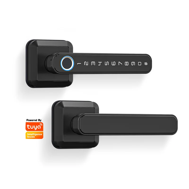 

High Quality Tuya Smart Fingerprint Door Lock Digital Electronic Lock with Password/Key/IC Card/ Smartlife/ Tuya APP Unlock