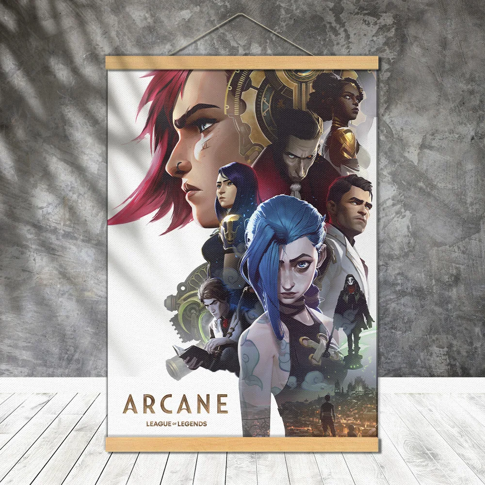 Arcane Season 2 EKKO Posters Painting Decor Scroll Digital Canvas Unframed Decorative Tapestry