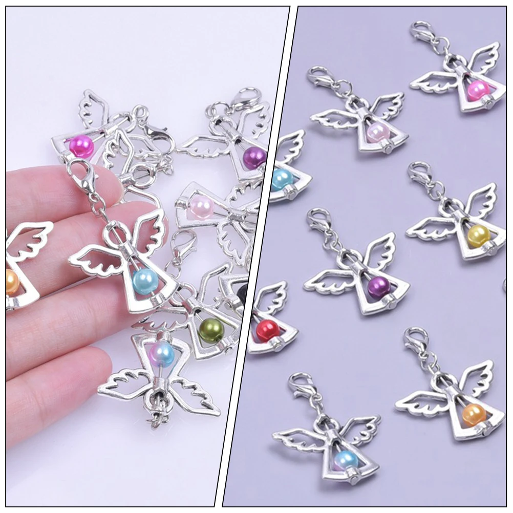 

12pcs Pendant Angel Wing Charms DIY Jewelry Making Supplies Lightweight Durable Multipurpose Baby Gifts